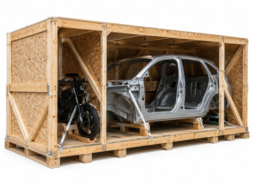 Automotive Vehicle Packaging Crate - Professional Transport Solution