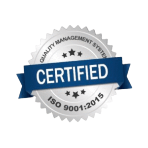 ISO 9001:2015 Quality Management System certified badge seal